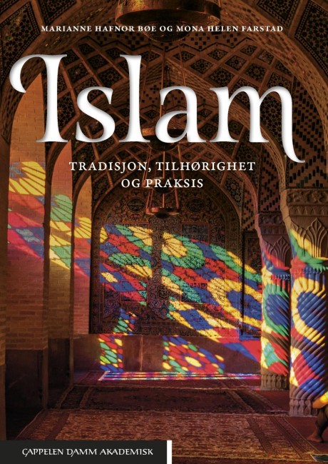 interiør fra moské, tekst sier "islam, tradisjon, tilhørighet og praksis" 