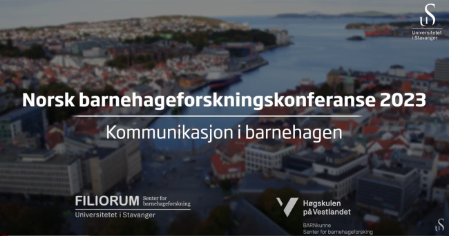 Skjermbilde video Norsk barnehageforskningskonferanse