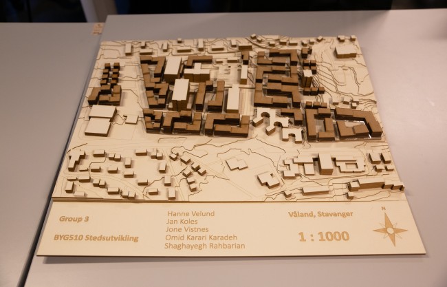 Modell på byplanlegging-studiet