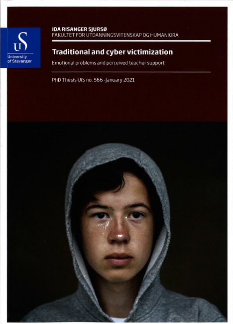 Omslag til doktorgradsavhandlingen Traditional and cyber victimization av Ida Risanger Sjursø